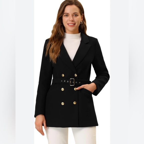 NYCC Jackets & Blazers - NYCC Women’s Black Casual Blazer with Belted Waist